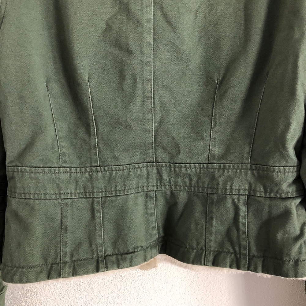 Mossimo Faux Shearling Coat Small Green - Picture 8 of 13